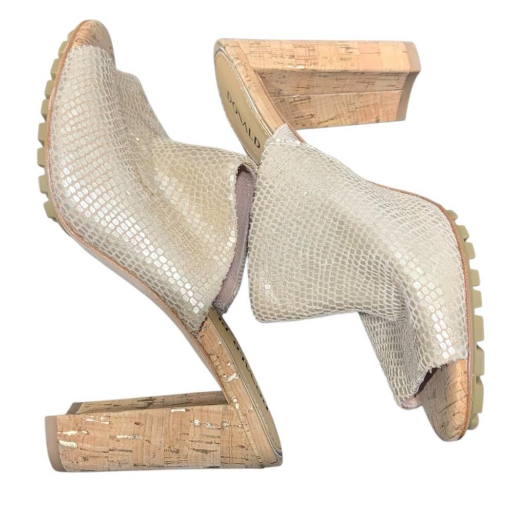 Donald Pliner Sukari-PM Slide Sandal Pebble Metalic Platino HEEL - Picture 4 of 9